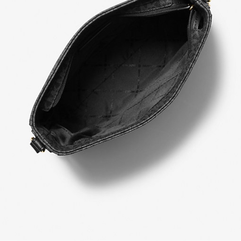 Michael Kors Charcoal Monogram Shoulder Bag - Picture 5 of 10